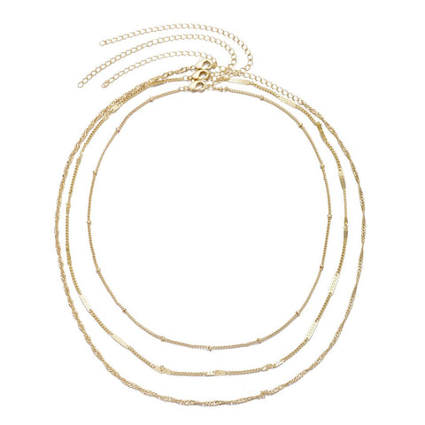 3-Chain Necklace Set