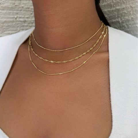 3-Chain Necklace Set