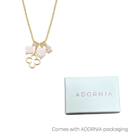 14k Gold Plated Clover Charm Necklace