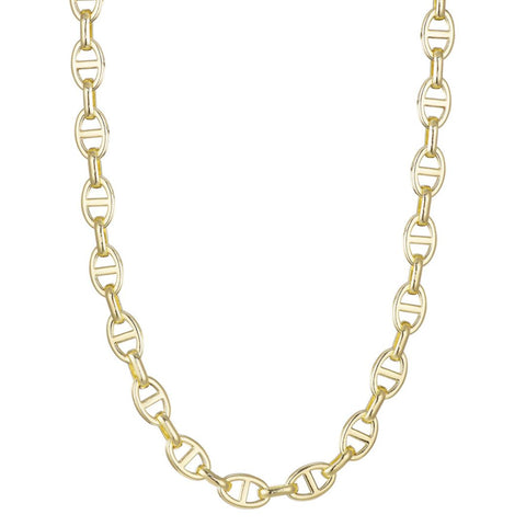 Gold Plated Mariner Link Chain Necklace