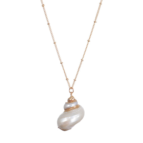 14k Gold Plated Golden Shell Pendant Necklace