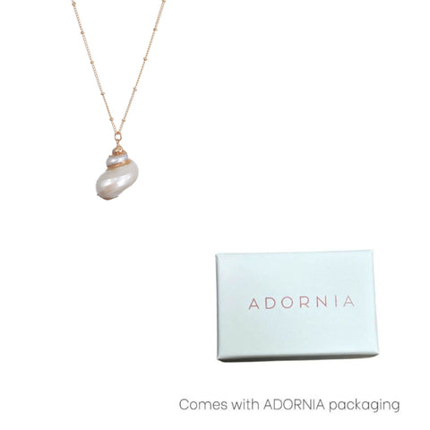 14k Gold Plated Golden Shell Pendant Necklace