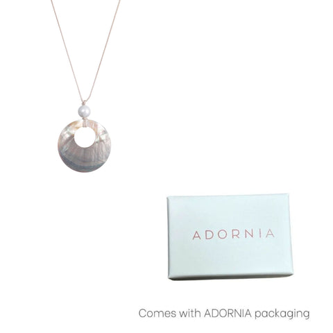 Adjustable Leather and Shell Necklace