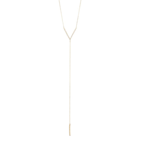 Crystal Y Lariat Necklace
