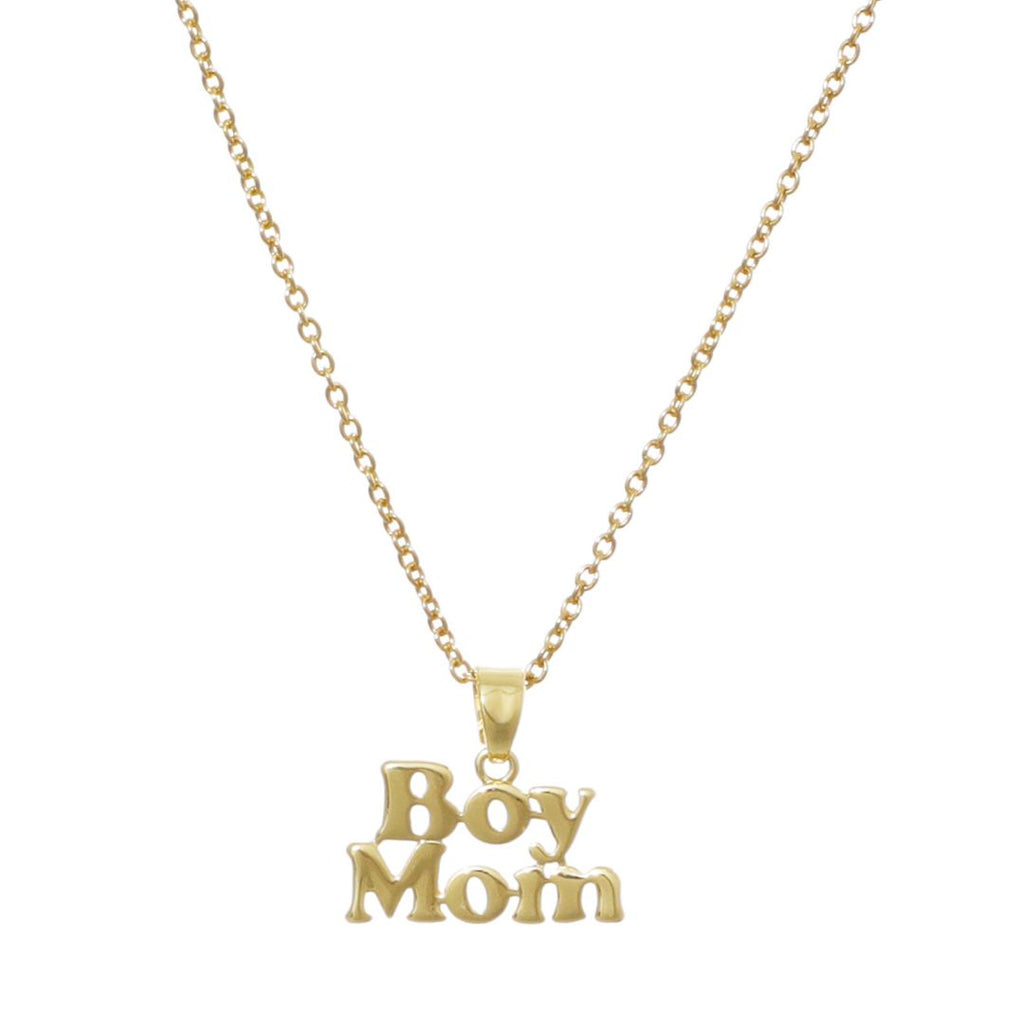 14k Gold Plated Boymom Pendant Necklace