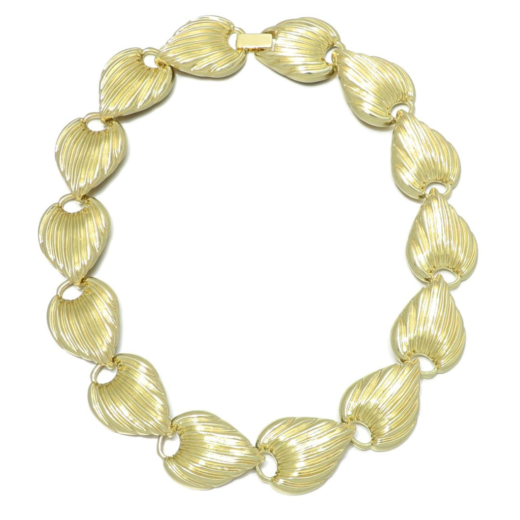 14k Gold Plated Deco Link Necklace