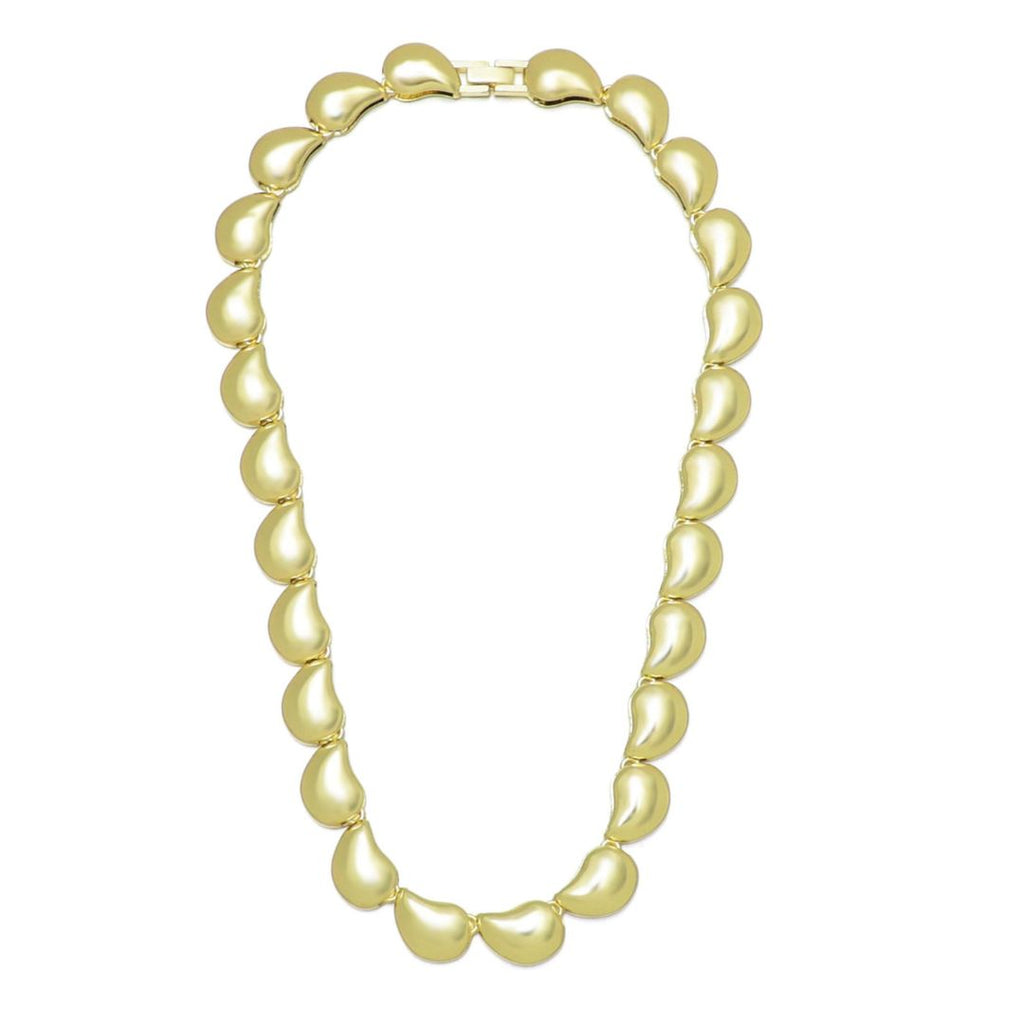 Gold Plated Teardrop Chain Necklace