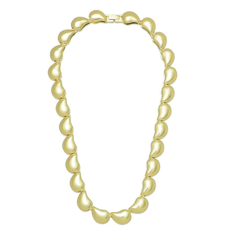 Gold Plated Teardrop Chain Necklace