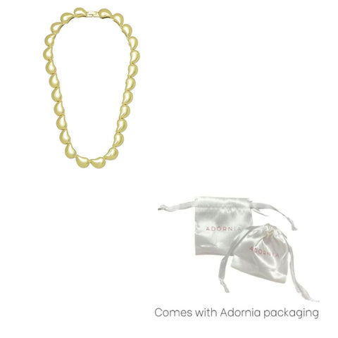 Gold Plated Teardrop Chain Necklace