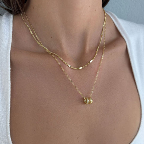14k Gold Plated Set of 2 Necklaces