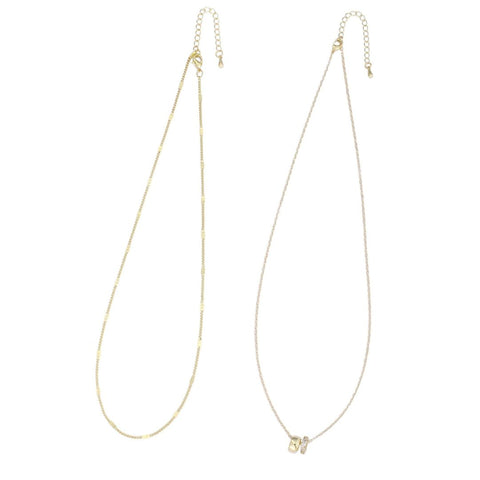 14k Gold Plated Set of 2 Necklaces