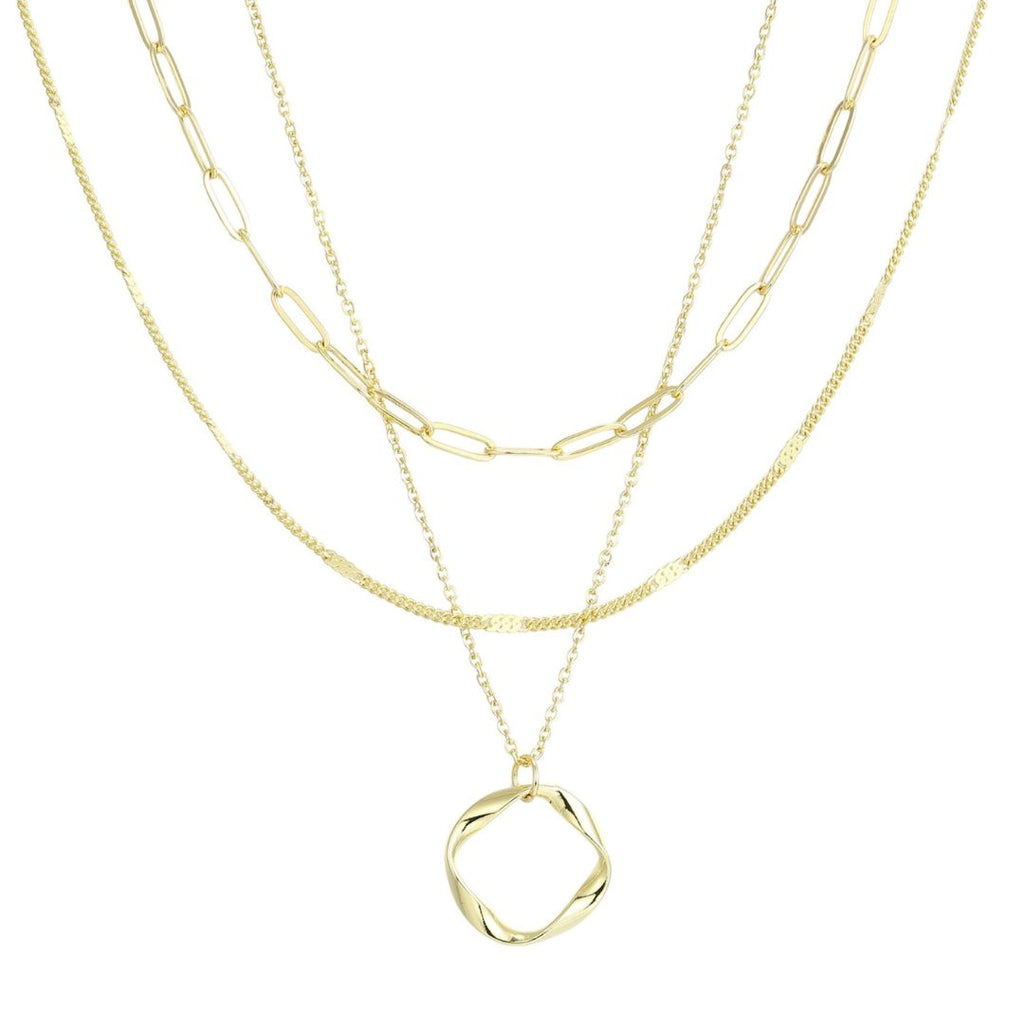 14k Gold Plated Set of 3 Necklaces