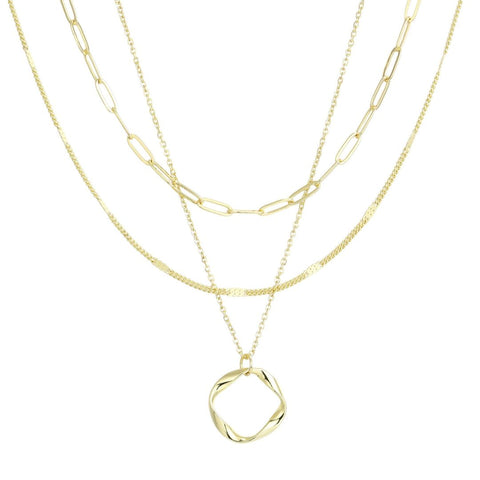14k Gold Plated Set of 3 Necklaces