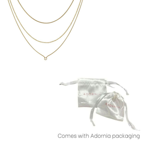 Tarnish Resistant 18k Gold Plated Set of 3 Connected Necklaces