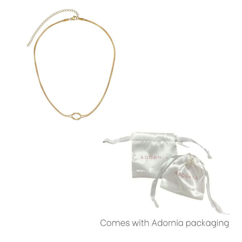 Tarnish Resistant 18k Gold Plated Adjustable Knot Necklace