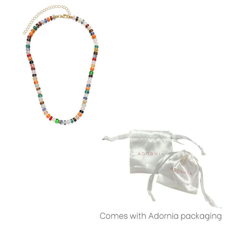 Rainbow Beaded Necklace
