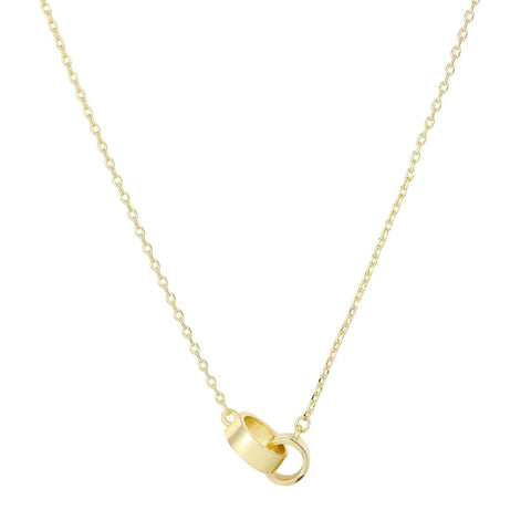 Tarnish Resistant 18k Gold Plated Rings Necklace