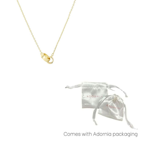 Tarnish Resistant 18k Gold Plated Rings Necklace