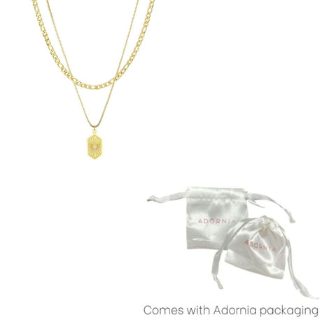 Tarnish Resistant 18k Gold Plated Set of 2 Necklaces