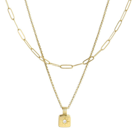14k Gold Plated Set of 2 Necklaces
