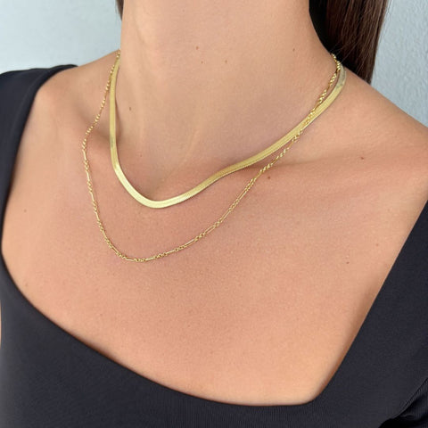 14k Gold Plated Set of 2 Necklaces