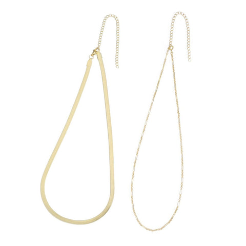 14k Gold Plated Set of 2 Necklaces