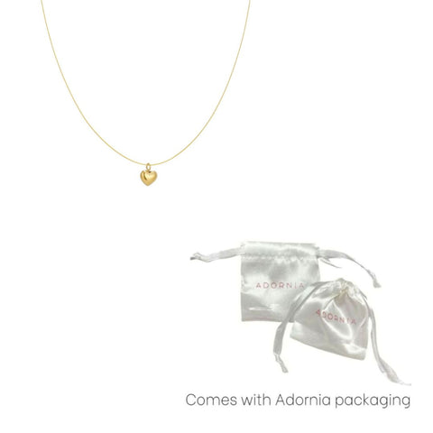 Tarnish Resistant 18k Gold Plated Heart Pendant Collar Necklace