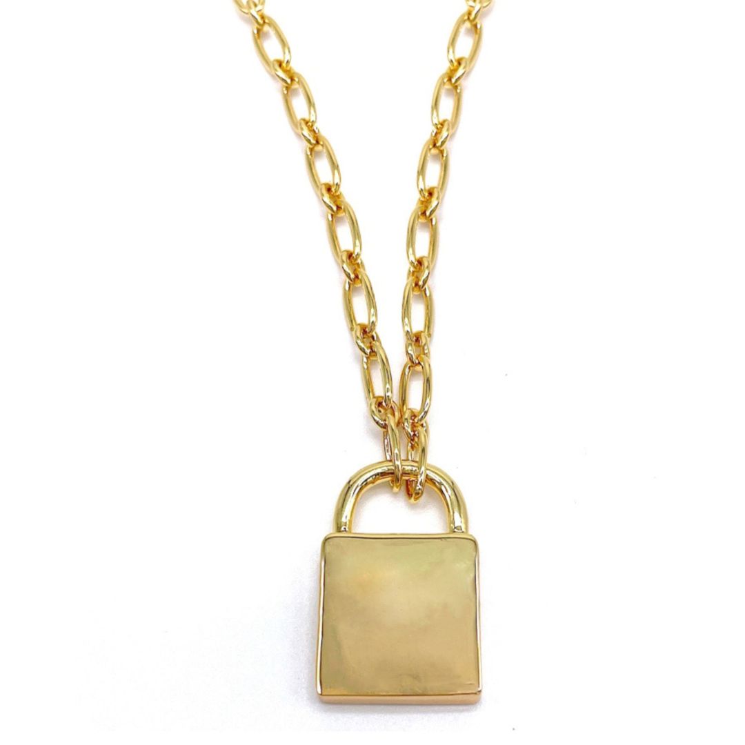 Padlock necklace (featuring art by @doncarneyart) created