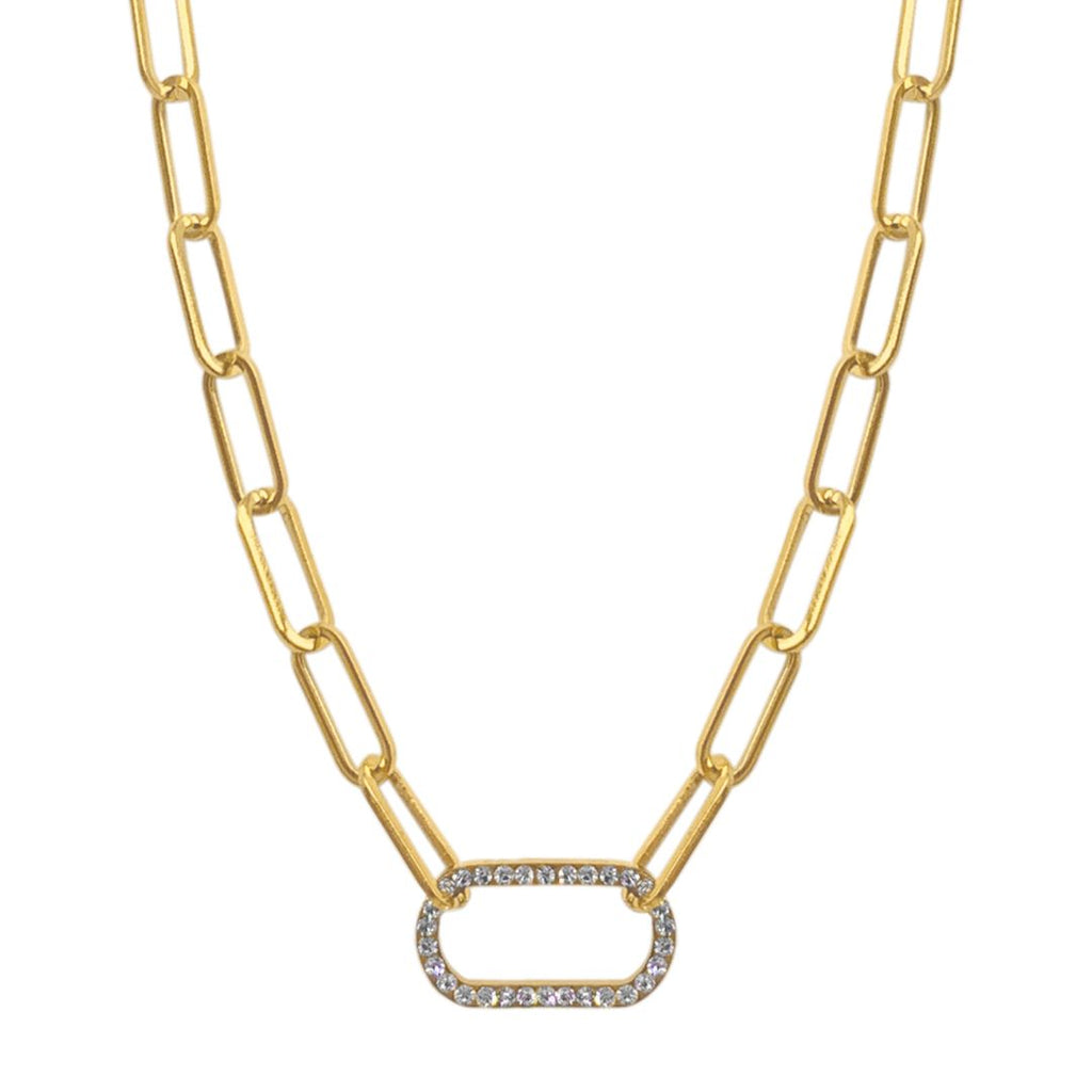 Washington Paper Clip Chain Necklace - Gold - Luna & Rose Jewellery