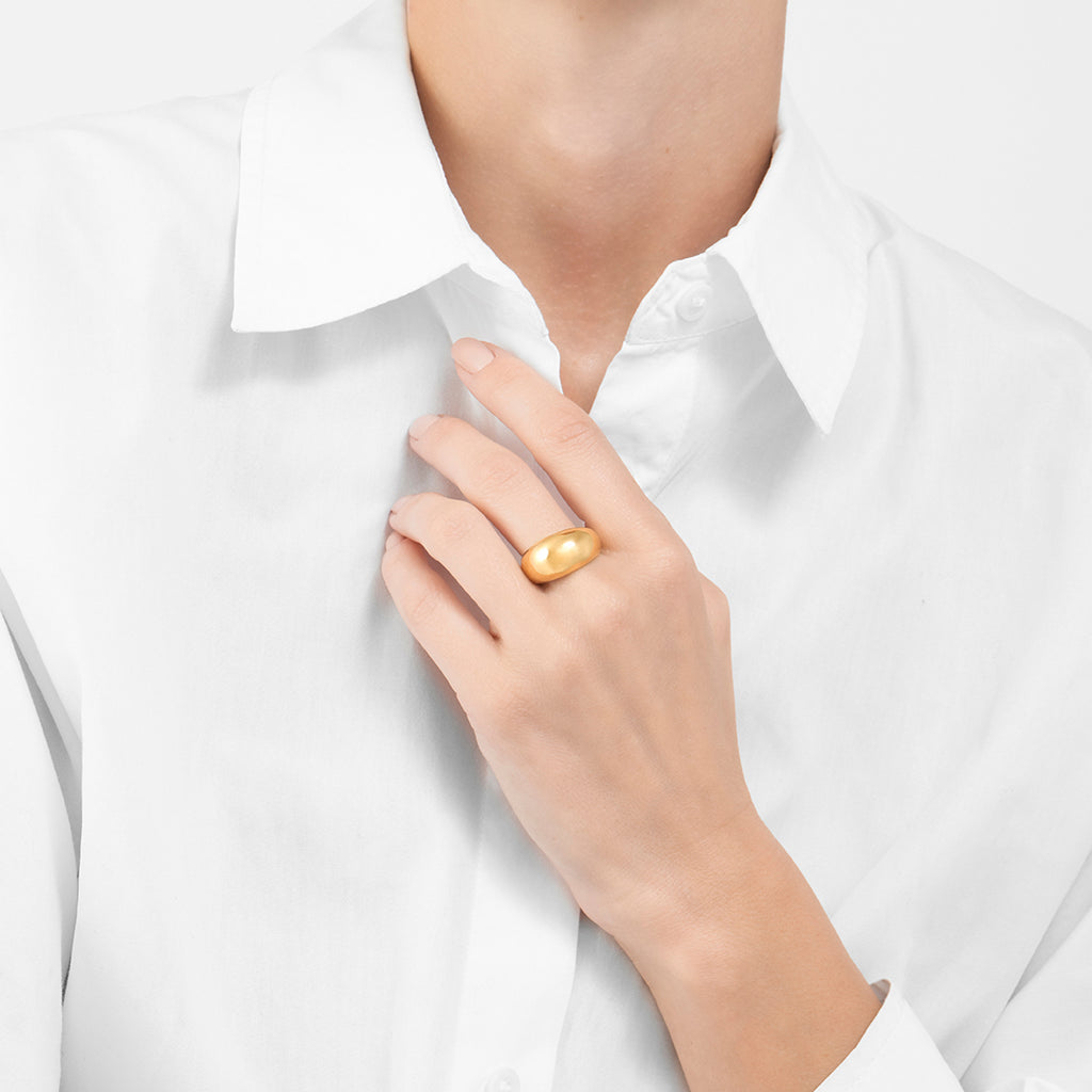 Adornia Dome Ring silver ADORNIA