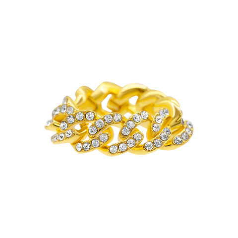 Curb Chain Flexible Ring gold