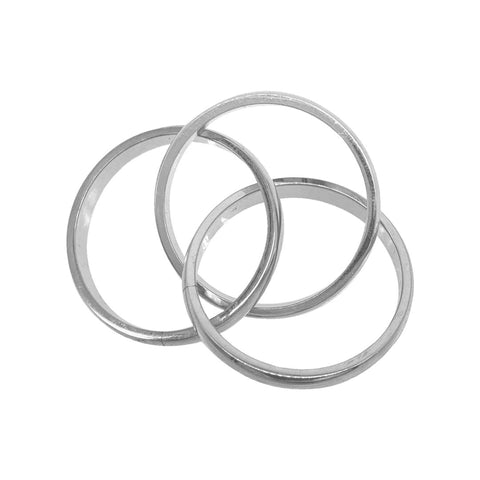 Tarnish Resistant Interlocking Rings
