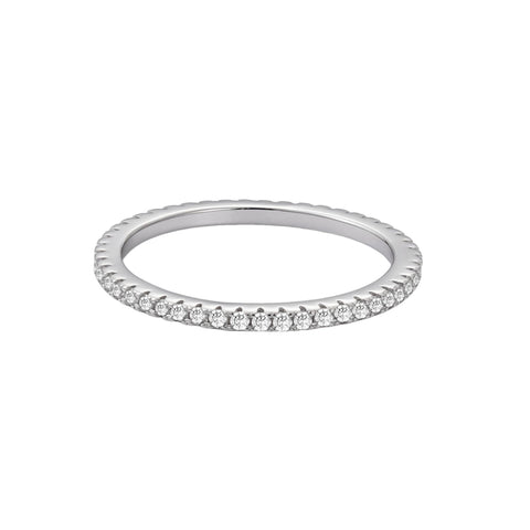 .925 Sterling Silver CZ Eternity Band Ring