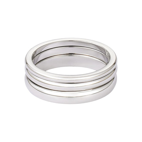 Tarnish Resistant Silver Stacking Band Set