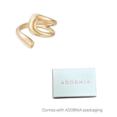 Tarnish Resistant 18k Gold Plated Open Bands Ring