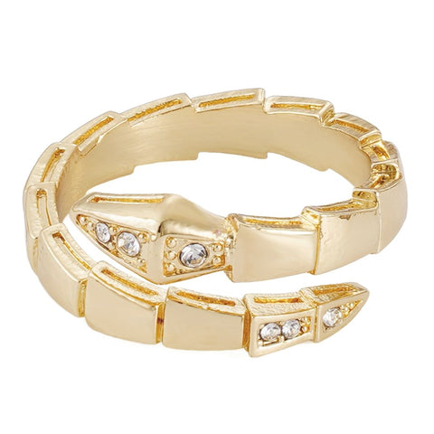 14k Gold Plated Snake Wrap Ring