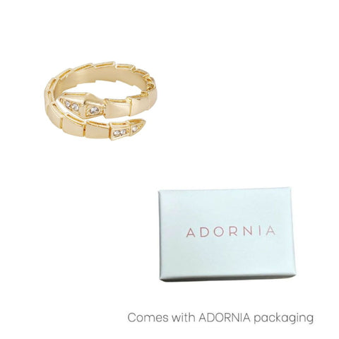 14k Gold Plated Snake Wrap Ring