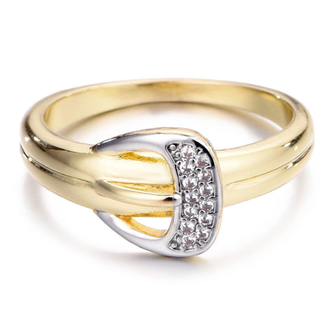 14k Gold Plated Buckle Ring