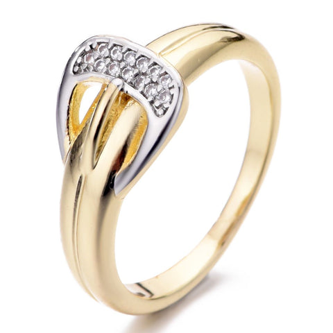 14k Gold Plated Buckle Ring