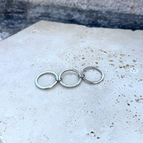Silver Plated Connected 3-Piece Ring Stack