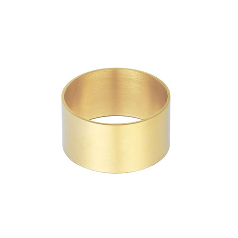 Tarnish Resistant 18k Gold Plated Tall Band