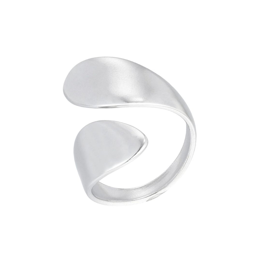 Tarnish Resistant Silver Overlap Petals Ring