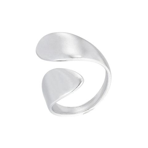 Tarnish Resistant Silver Overlap Petals Ring