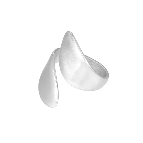 Tarnish Resistant Silver Overlap Petals Ring