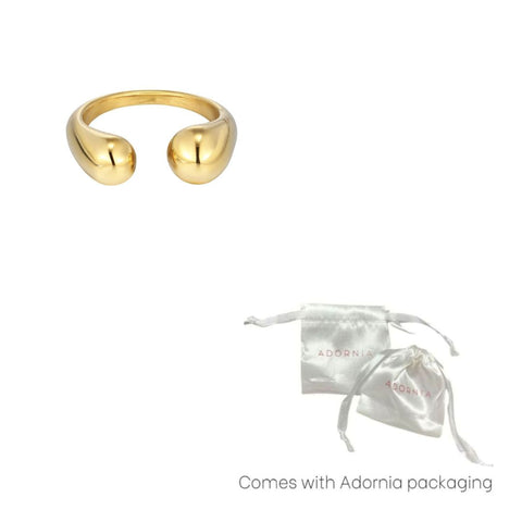 Tarnish Resistant 18k Gold Plated Hug Ring