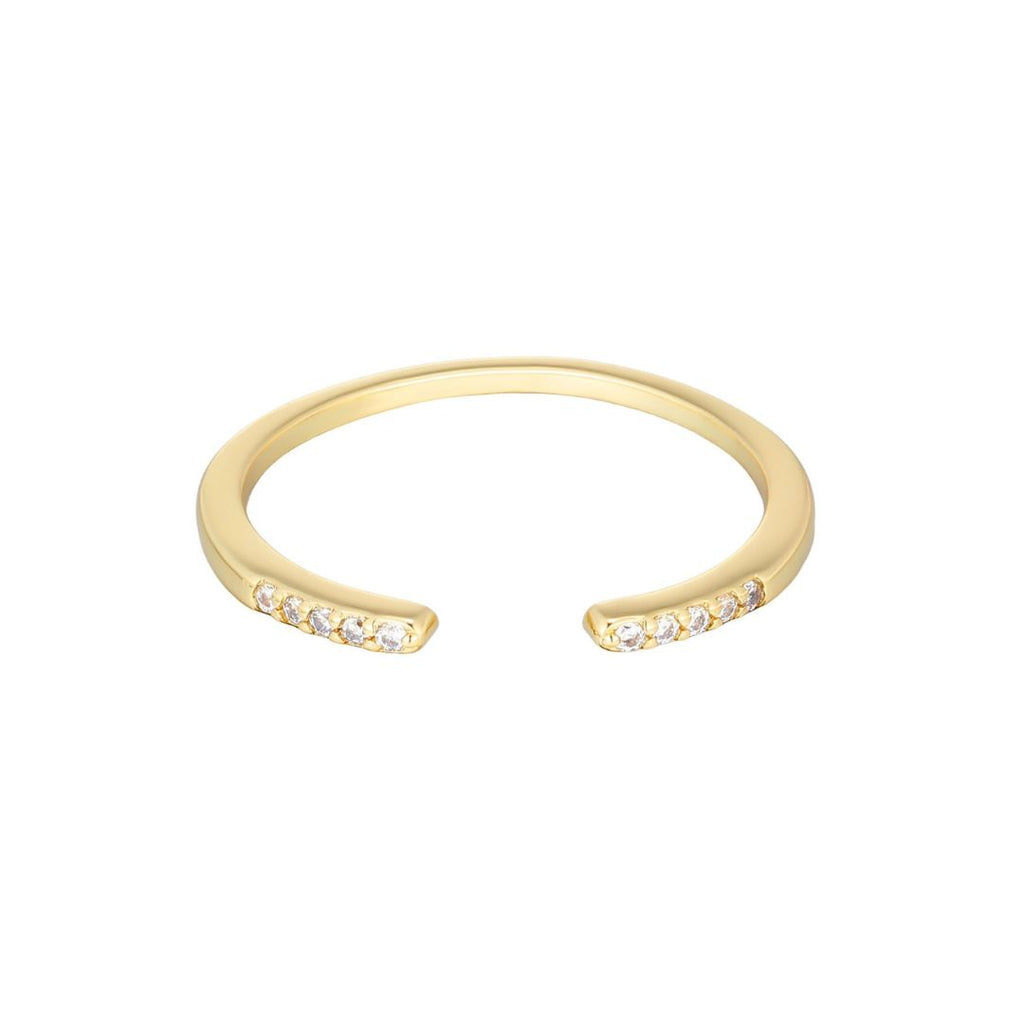 14k Gold Plated Open CZ Band