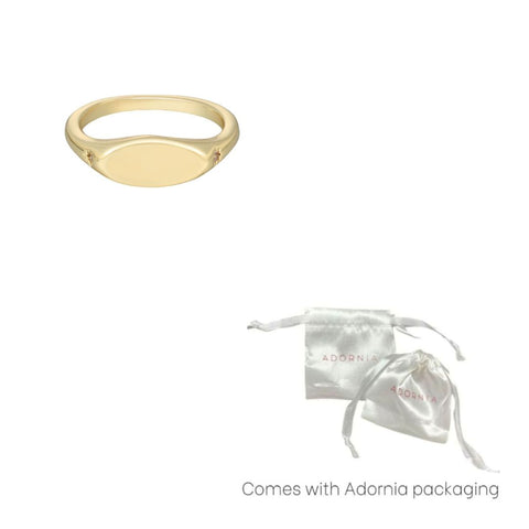 14k Gold Plated Marquis CZ Pinky Ring