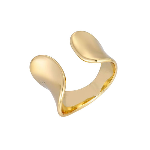Tarnish Resistant 18k Gold Plated Split Statement Ring