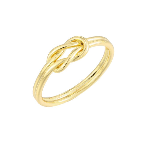 14k Gold Plated Double Knot Ring