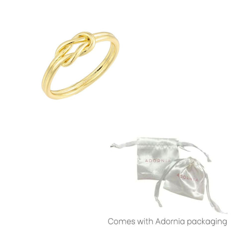 14k Gold Plated Double Knot Ring